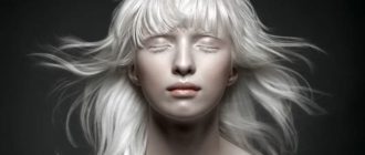 Анастасия Жидкова модель-альбинос